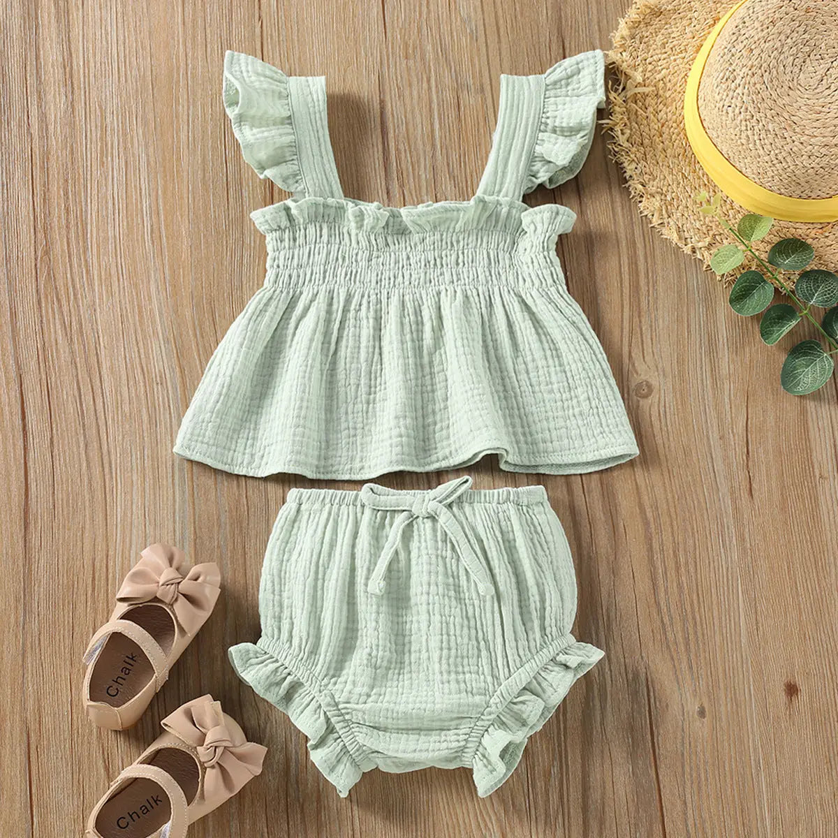 Stylish Girls’ Sling Top and Shorts Matching Set 1