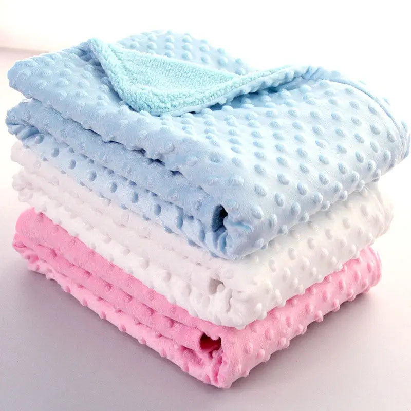Cozy Polar Dot Baby Swaddle Blanket for Newborns. 1