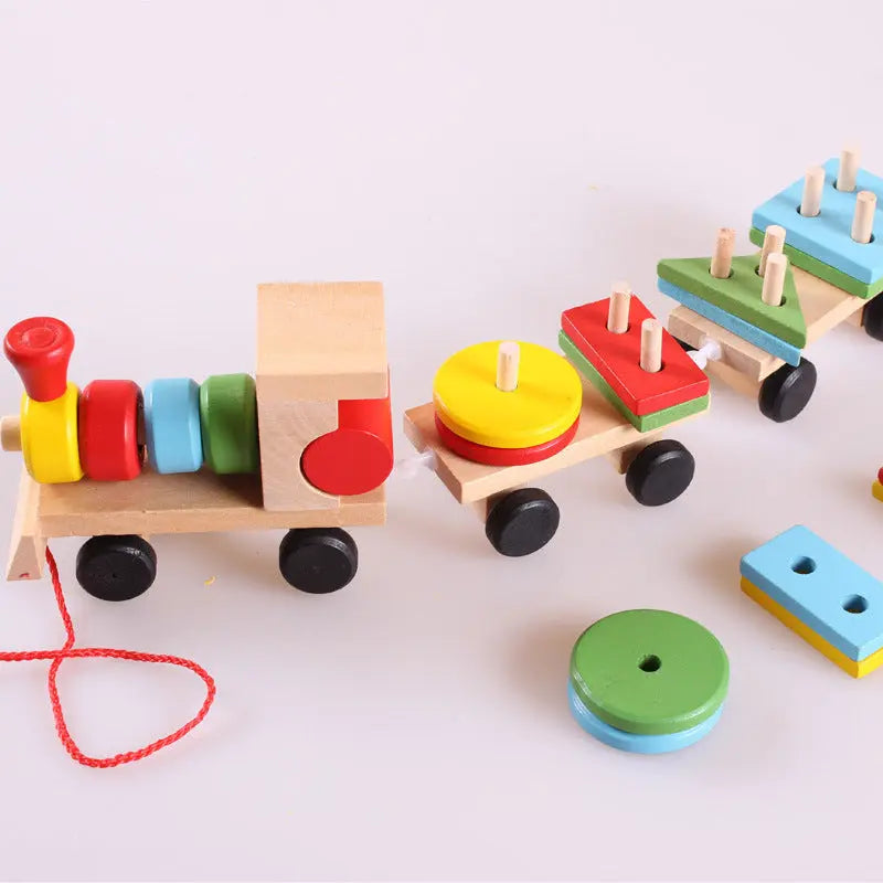 Wooden Train Puzzle for Smart Kids 1