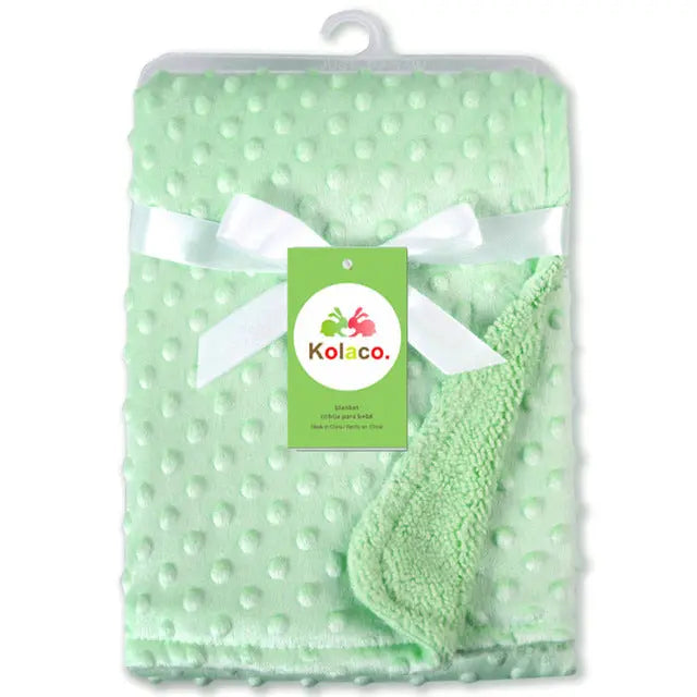 Cozy Polar Dot Baby Swaddle Blanket for Newborns. 1