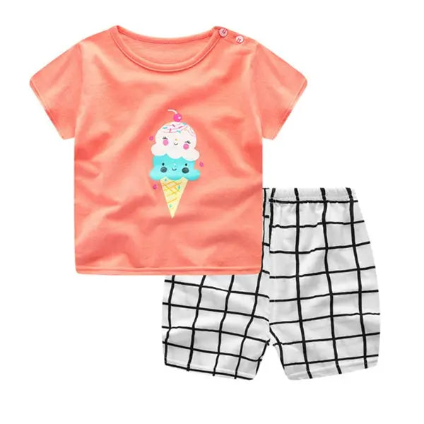 Adorable Baby T-Shirt and Shorts Set for Summer 1