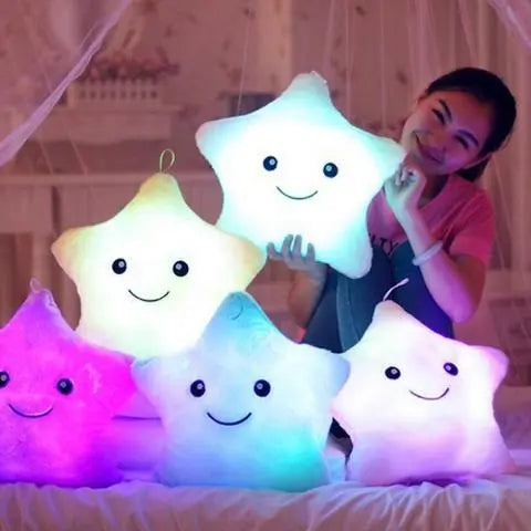 Glowing Star Plush Pillow for Magical Kids’ Bedroom Fun 1