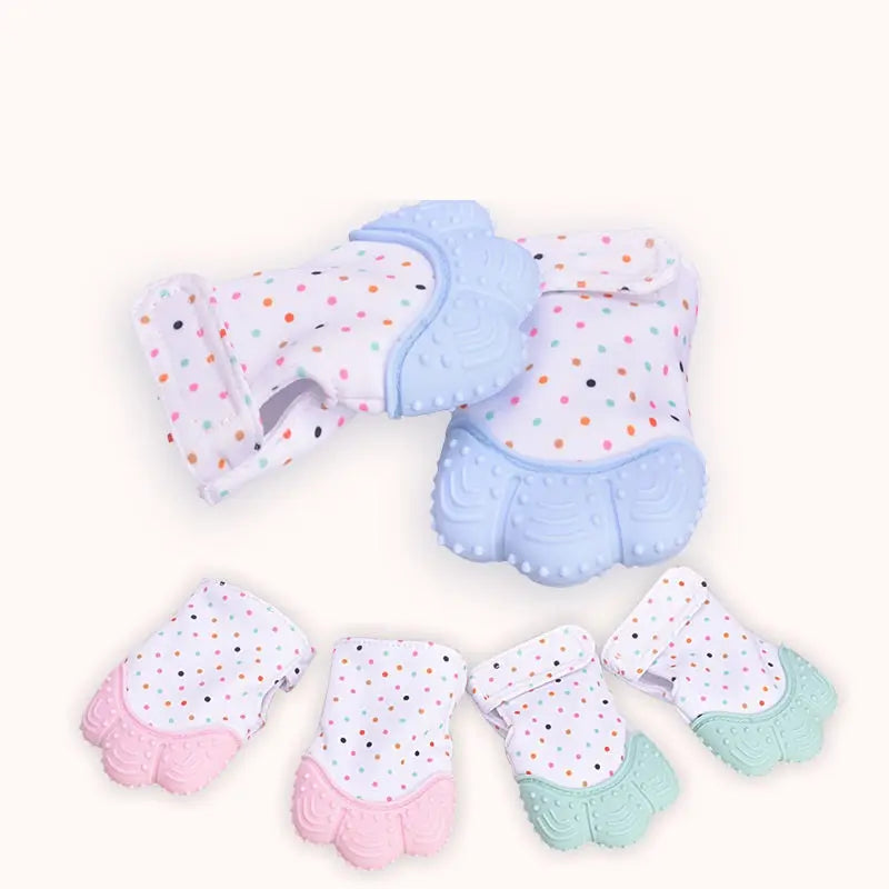 Soft Silicone Baby Teether Gloves for Happy, Calm Chewing 1