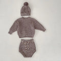 Warm Infant Pullover, Pants, and Hat Set for Girls 1