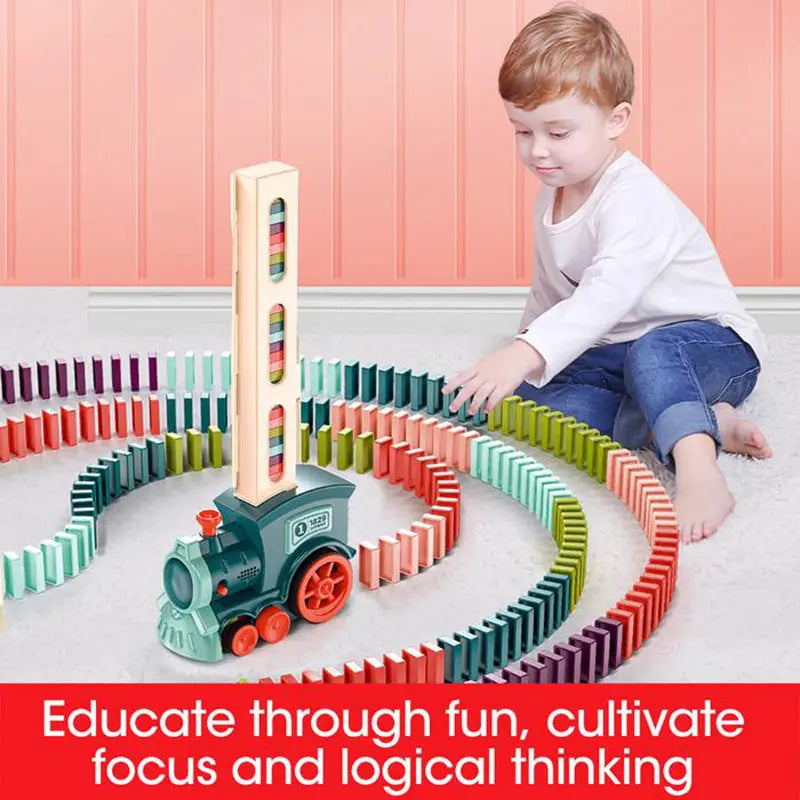 Automatic Domino Train Toy for Kids Fun Learning 1